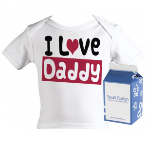... Baby & Toddler T-Shirts › I Love Daddy Funny Baby Tee Shirt WHITE