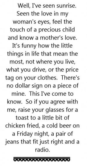 Brown Band - Chicken Fried - song lyrics, song quotes, songs, music ...