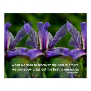 Iris Flowers Attitude Quote Motivational Poster