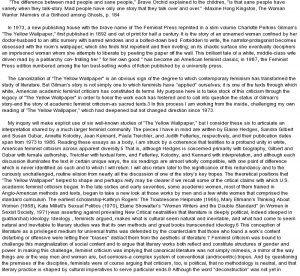 essay on Feminist Criticism, 