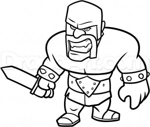 How to Draw Clash of Clans Barbarian