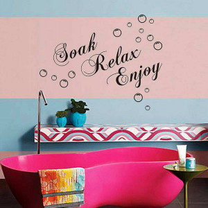 Soak Relax Enjoy Quotes wall stickers