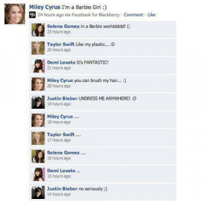 demi lovato, facebook, funny, justin bieber, lol, quotes, selena gomez ...