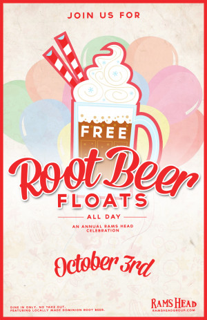 Free Root Beer Floats At Rams Head Tomorrow