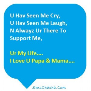 Love You Papa Quotes i love you parents sms