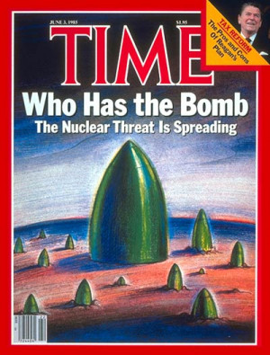 ... Time Magazine cover depicting the spirit of the Cold War in the 1980s