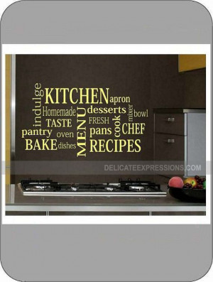 Kitchen Subway Art (SMALL) - Vinyl Wall Art Lettering, Quotes, Decals ...