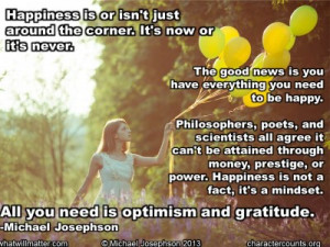for QUOTE & POSTER: Happiness is or isn’t just around the corner ...