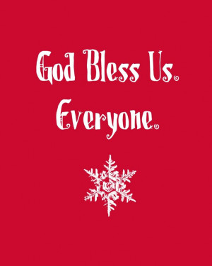 god bless us printable in red ️