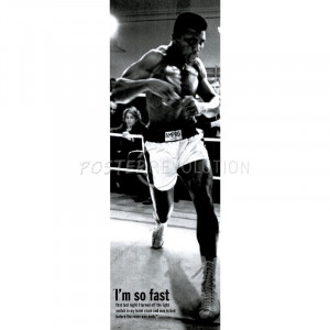 Muhammad Ali I'm So Fast Sports Door Poster