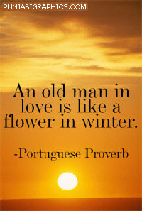 Love Quote: An Old Man In Love Is Like A Flower In Winter…