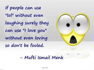 Quote of Mufti Ismail Menk