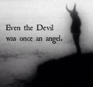 angel, background, black and white, devil, ngel, photography, quote ...