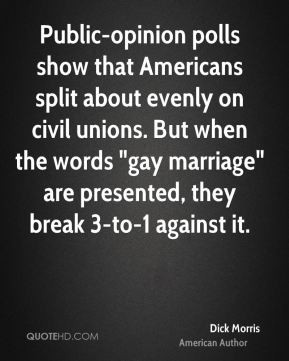 Public-opinion polls show that Americans split about evenly on civil ...