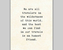 Friends Quote, inspirational print, typography, typewriter Robert ...
