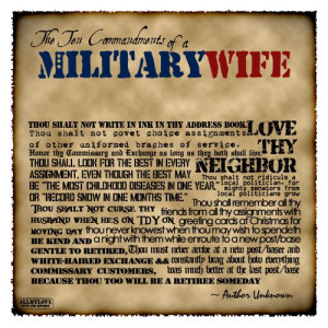 Military Wife Ten Mandments