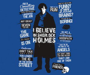 Sherlock Holmes Quotes T-Shirt - BBC TV Show