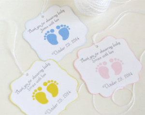 ... you tags, Personalized baby shower gift tag, Thank you for celebrating