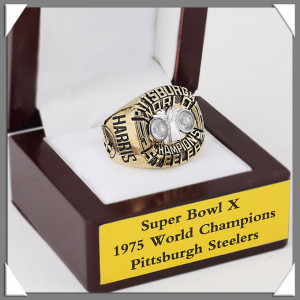 ... 1975 Super Bowl X HARRIS World Champions Football Championship Ring