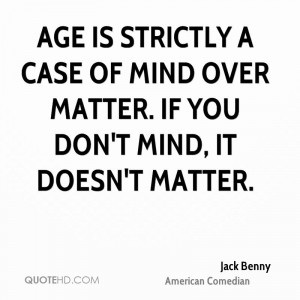 Jack Benny Age Quotes