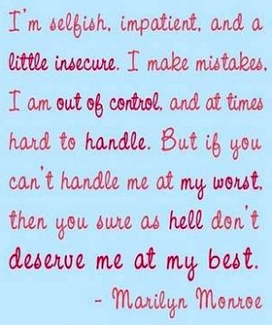 Marilyn Monroe Mistakes quote via Carol's Country Sunshine on Facebook