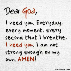 Dear God,