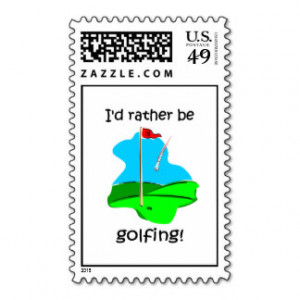 Funny golf postage