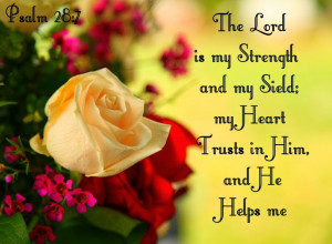 The Lord is my strength and my shield