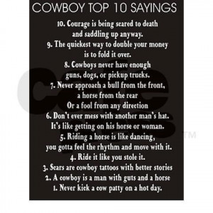 Cowboy Top 10 Sayings