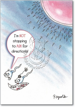 Sperm Directions Funny Birthday Card Nobleworks