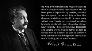 Description He who joyfully marches - Albert Einstein.jpg