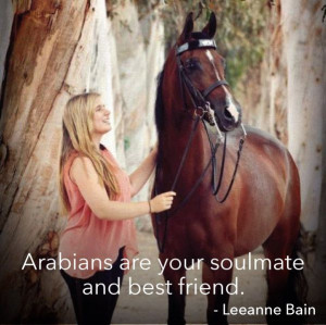 Arabians are your soulmate and best friend.
