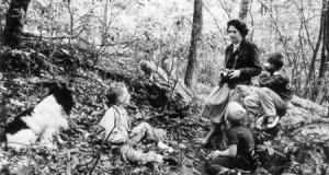 Rachel Carson with children near her Silver Spring home (Photo by Life ...