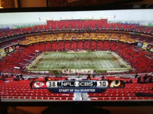 ... out Redskins, Washington’s stadium empties out for the second half