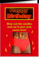 Sexy naughty Happy Birthday male card - Product #609786