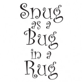 Kids Bedroom Quote Snug Bug Rug Wall Sticker Words Decal