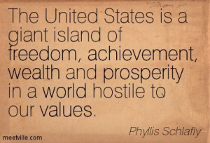 The United States Is A Giant Island Of Freedom, Achievement, Wealth ...