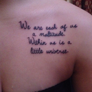 ... multitude. Within us is a little universe