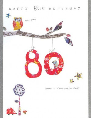 80th birthday cards