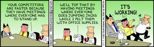 Stand-up meeting humor from Dilbert
