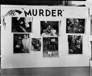 Photo of one of Weegee’s exhibitions. Click to see more.