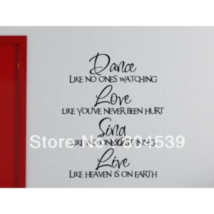 Dance like no one's watching..SAYINGS Wall Sticker Vinyl wall quotes ...