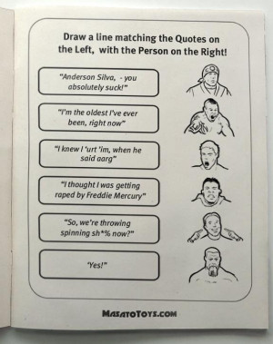 UFC Fighter Quotes Matching - UFC Activity Book