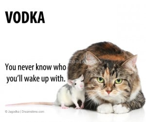 Vodka. You never know who you’ll wake up with.