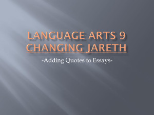 Language Arts Quotes Essay quotes.pptx - language