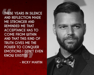 Ricky Martin came out in 2010 via a letter he posted on his website .