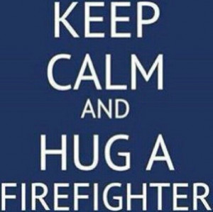 Smokey the Bear Hug a Firefighter