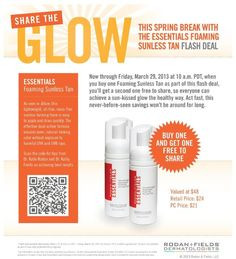 Rodan and fields sunless tanner! Buy one, get one free! www.laceyreed ...