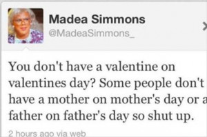 Madea Simmons Valentine’s Tweet