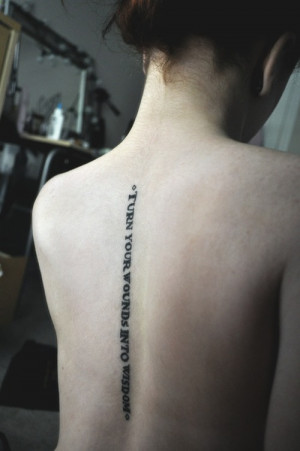 Quotes Tattoo on Center Back